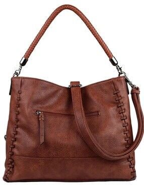 Lady Conceal Mahogany Women's Conceal Carry Shoulder Bag With Shoulder Strap